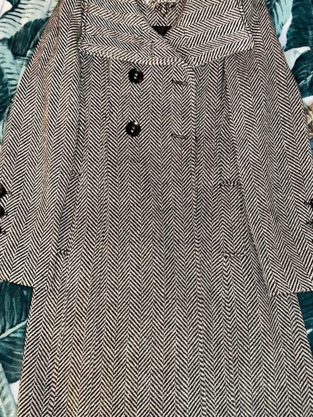 Guess Pea Coat in Black & White Size Medium